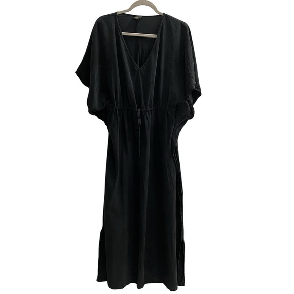 YALY COUTURE Elegant Silk Black Maxi Dress - Picture 1 of 7